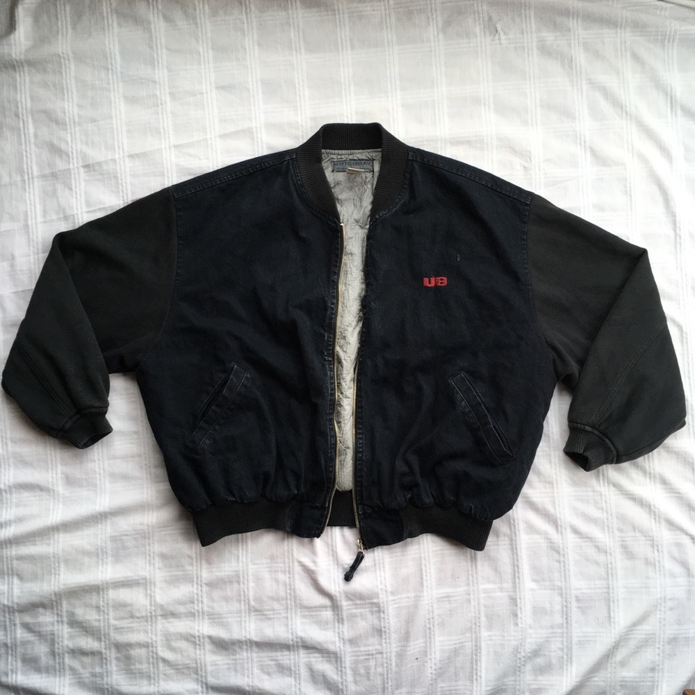 1990s UNIONBAY Embroidered Letterman Jacket M